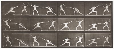 Talíř 349. Šerm, 1872-1885 od Eadweard Muybridge