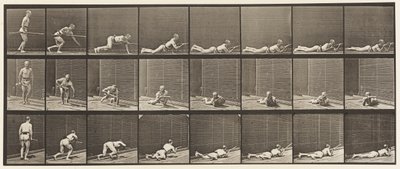Talíř 357. Ležící na břiše a střelba od Eadweard Muybridge