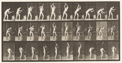 Talíř 378. Kovář, kladivo na kovadlinu, dvě ruce od Eadweard Muybridge