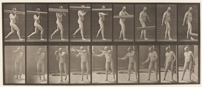 Talíř 384. Zvedání klády na rameni od Eadweard Muybridge