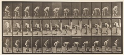 Talíř 388. Sedlák, rýčem, 1872-1885 od Eadweard Muybridge