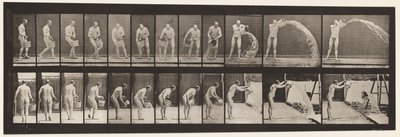 Talíř 399. Vyprazdňování vědra vody, 1872-1885 od Eadweard Muybridge