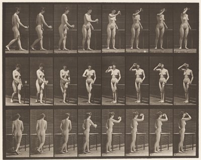 Talíř 443. Pití z poháru ve stoje od Eadweard Muybridge