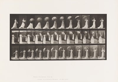 Talíř 461. Otevření slunečníku a otočení od Eadweard Muybridge