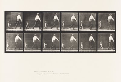 Talíř 470. Dítě 20N, Běh za mužem od Eadweard Muybridge