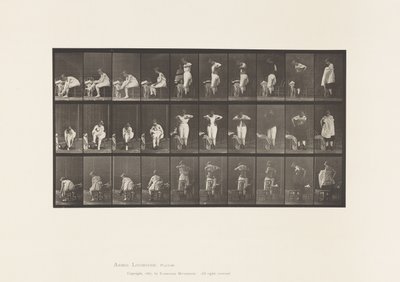 Talíř 494. Různé fáze záchodu od Eadweard Muybridge
