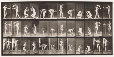 Talíř 501. Různé, Shrbený, Klečící atd. od Eadweard Muybridge