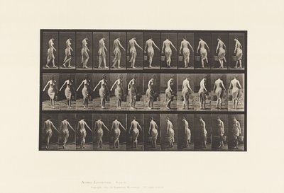 Talíř 50. Chůze, Nošení kbelíku od Eadweard Muybridge