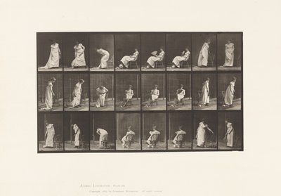Talíř 518. Sedí, vstává atd., 1885 od Eadweard Muybridge