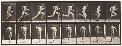 Talíř 61. Běží plnou rychlostí (nedokonalá akce, boty) od Eadweard Muybridge