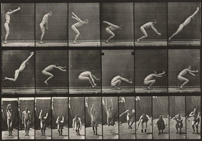 Tabule číslo 163. Skok, skok do dálky z místa od Eadweard Muybridge