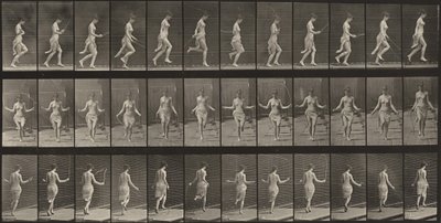 Tabule číslo 174. Běh a skákání přes švihadlo od Eadweard Muybridge