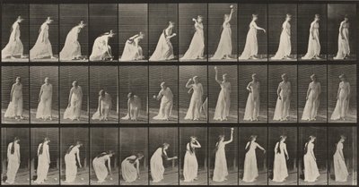 Tabule číslo 306. Zvedání míče a házení jím od Eadweard Muybridge