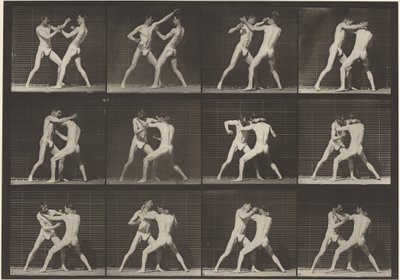 Číslo SPZ 340. Box, otevřená ruka (boty),1887 (foto) od Eadweard Muybridge