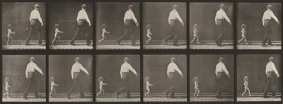 Tabulka číslo 470. Dítě běžící za mužem od Eadweard Muybridge