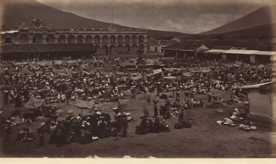 Náměstí a místokrálovský palác - Antigua de Guatemala, 1877 (foto) od Eadweard Muybridge