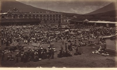 Plaza a místokrálský palác-Antigua de Guatemala od Eadweard Muybridge