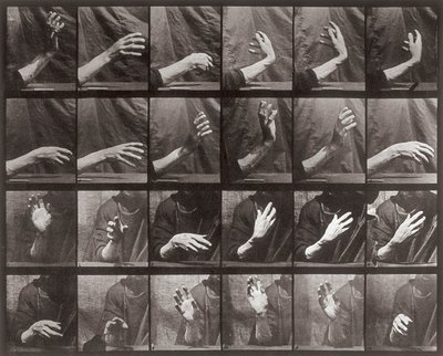 Sekvence s pohybem ruky, deska 535 od Animal Locomotion (kolotyp) od Eadweard Muybridge
