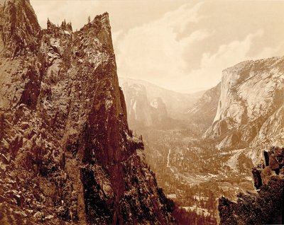 Yosemitské údolí z Union Point od Eadweard Muybridge
