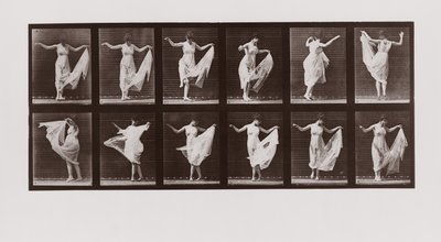Tančící žena, Talíř 107 z Animal Locomotion, 1887 od Eadweard Muybridge