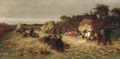 Loupání kukuřice v Nantucket, ca. 1875. od Eastman Johnson