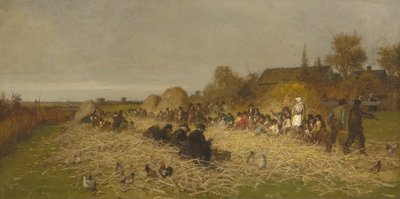 Husking Bee, Island of Nantucket, 1876 od Eastman Johnson