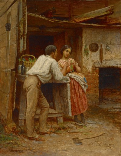 Jižní námluvy, 1859 od Eastman Johnson