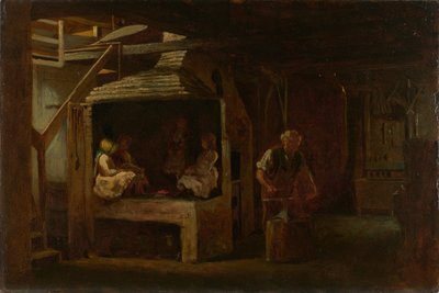 The Blacksmith Shop (olej na lisované dřevovláknité desce) od Eastman Johnson