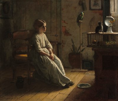 Domácí zvířata, 1856 od Eastman Johnson