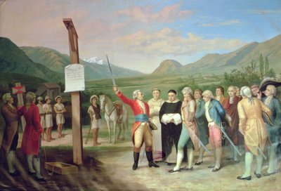 Založení města San Miguel de Ibarra v roce 1606 (olej na plátně) od Ecuadorian School