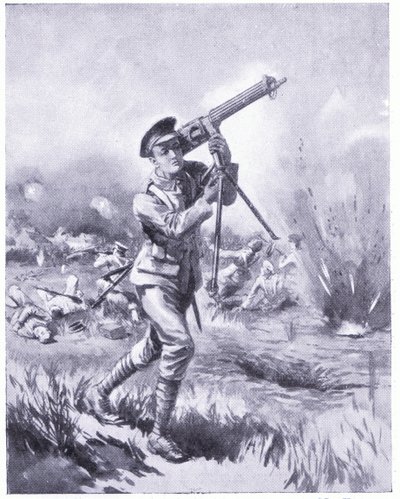Vojín Lynn odvážel kulomet na opravu pod silnou palbou v bitvě u Aisne. Oceněno DCM 1915 od Edgar Alfred Holloway