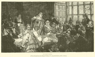 Puritans (rytina) od Edgar Bundy