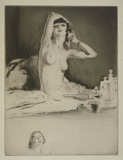Žena na toaletě, ilustrace k 
