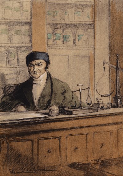 Ilustrace k Madame Bovary od Gustava Flauberta (barevná litografie) od Edgar Chahine