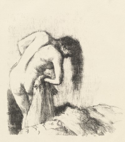 Po koupeli Odchod z vany Malý talířek, c. 1891. od Edgar Degas