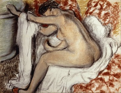 Po koupeli, Žena Sušení; Apres le Bain, Femme S"Essuyant, kolem roku 1884 od Edgar Degas