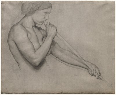Anděl troubící na trubku od Edgar Degas