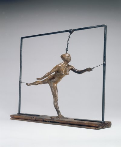 Arabeska přes pravou nohu, levá paže vpředu, c. 18851890. od Edgar Degas