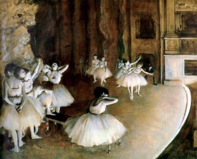 Baletní zkouška na jevišti, 1874. od Edgar Degas