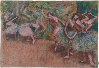 Baletní scéna, cca 1907 (pastel na nazelenalém průhledném pauzovacím papíru) od Edgar Degas