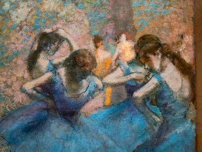 Modré tanečnice (detail). Kolem 1893-96. Olej na plátně. od Edgar Degas