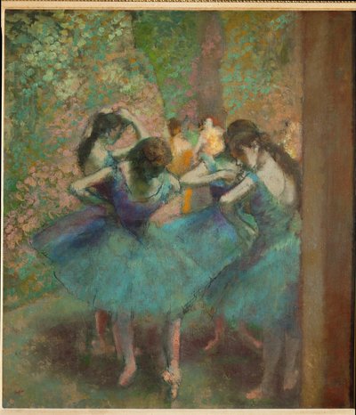 Modří tanečníci (olej na plátně) od Edgar Degas