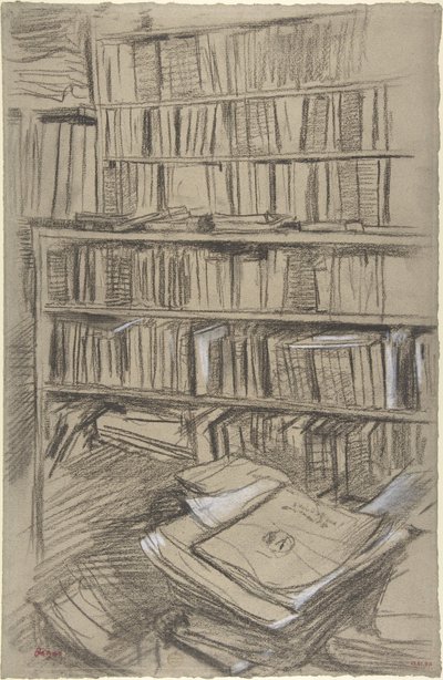 Knihovny, studie pro „Edmonda Durantyho“ od Edgar Degas
