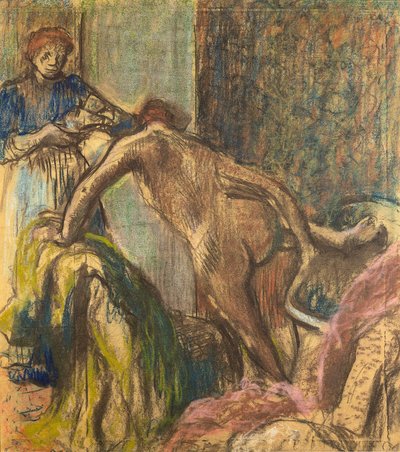 Snídaně po koupeli od Edgar Degas