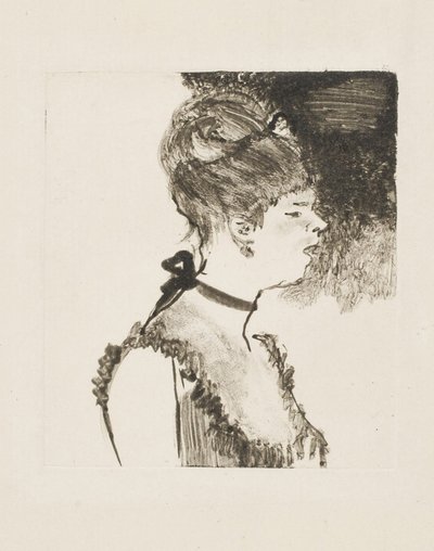 Café-koncertní zpěvák, 1878-80 od Edgar Degas