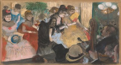 Cafe-Concert (kabaret), kolem 1876-77 (pastel přes monotyp na papíře a kartonu) od Edgar Degas