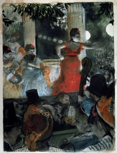 Kavárenský koncert v Les Ambassadeurs Obraz Edgara Degase (1834-1917) 1877 Rozměr 37x27 cm Lyon, Muzeum výtvarných umění od Edgar Degas