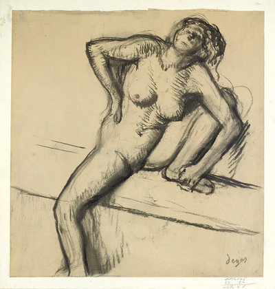 Přikrčený akt; Přikrčený akt od Edgar Degas
