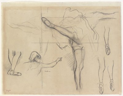 Tanečnice - šest náčrtů od Edgar Degas