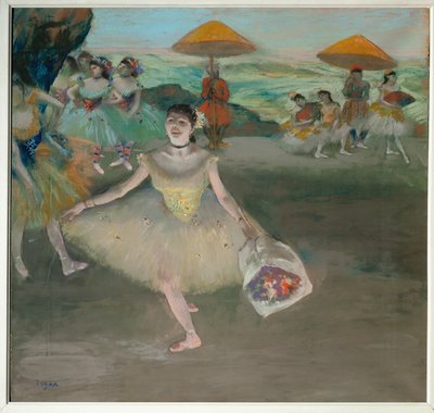 Tanečnice na jevišti (pastel a kvaš na papíře) od Edgar Degas